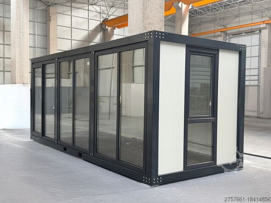 Bureau Mobile 20 Pieds avec Structure en Acier et Revêtement en Vitre - Prêt à l'Emploi