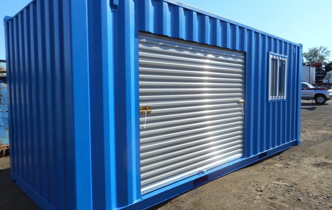 Container 20 Pieds Standard avec Roll-Up sur Côté et Fenêtre