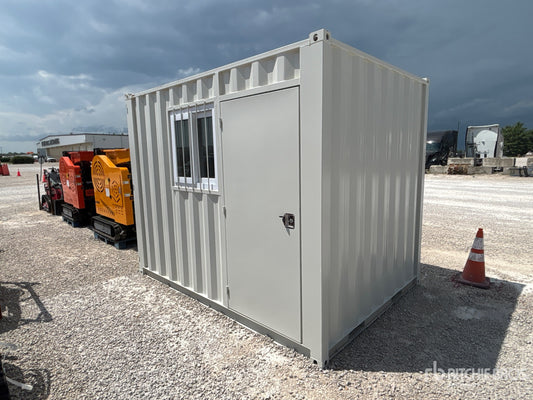 Container 10 Pieds avec Porte d'Homme et Fenêtre Isolée - Idéal pour Stockage Sécurisé et Confortable