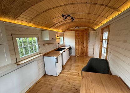 Remorque Maison Mobile en Bois avec Structure en Acier - 20 Pieds x 8 Pieds